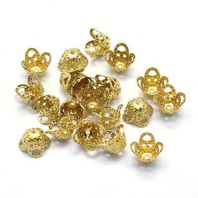 Brass Bead Caps KK-G319-07C-RS-1