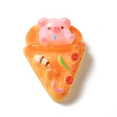 Cute Pig Theme Resin Imitation Food Decoden Cabochons RESI-U0003-02B-1