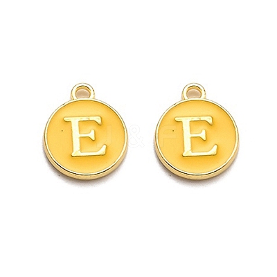 Golden Plated Alloy Enamel Charms LS-ENAM-Q437-13E-1