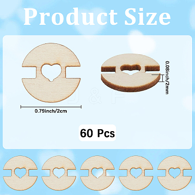 1 Set 1-Hole Wood Buttons BUTT-CY0001-16C-1
