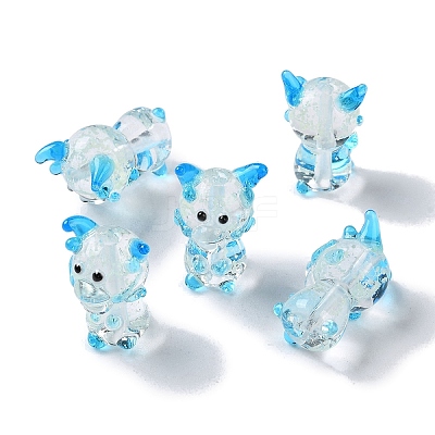 Luminous Handmade Lampwork Beads Strands LAMP-Z007-03G-1