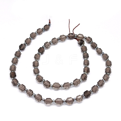 Natural Smoky Quartz Beads Strands G-O201B-37-1