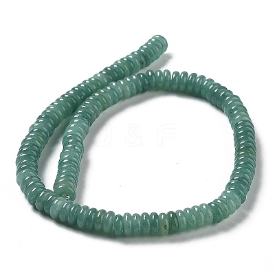 Flat Round/Disc Natural Green Aventurine Bead Strands G-L405-07-8mm-1