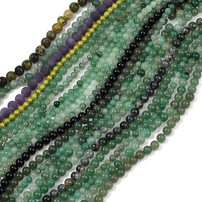 Natural Mixed Gemstone Beads Strands G-F591-22-1