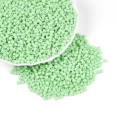 8/0 Baking Paint Glass Round Seed Beads SEED-S036-01B-02-1