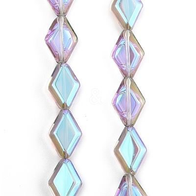Electroplate Glass Beads Strands EGLA-B010-01A-HR02-1