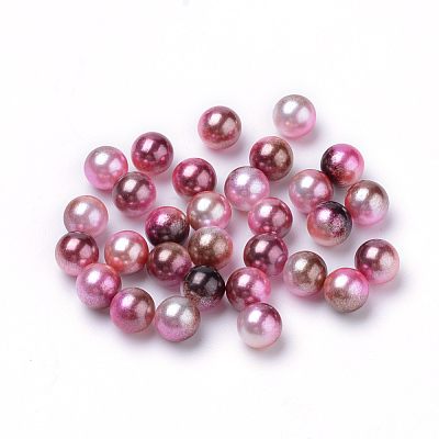 Rainbow Acrylic Imitation Pearl Beads OACR-R065-5mm-A10-1