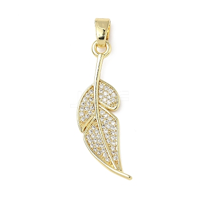 Brass Micro Pave Cubic Zirconia Pendants ZIRC-I356-33G-1
