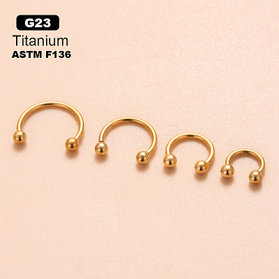 G23 Titanium Hoop Nose Rings WGCC61E-04-1