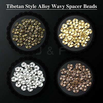 Tibetan Style Alloy Wavy Spacer Beads PALLOY-CJ0001-53-NR-1