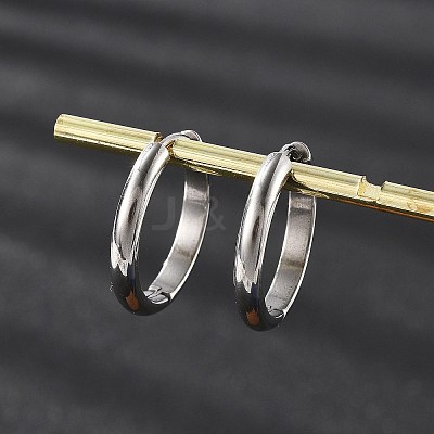 201 Stainless Steel Hoop Earrings LS-EJEW-P304-15A-P-1