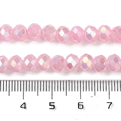 Baking Electroplate Glass Beads Strands DGLA-A039-J6MM-B15-1