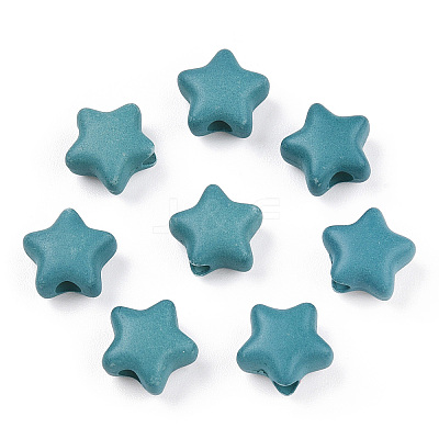 Spray Painted Acrylic Beads MACR-S373-45-O08-1