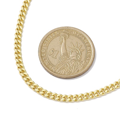 Brass Curb Chain Necklaces NJEW-JN04747-1