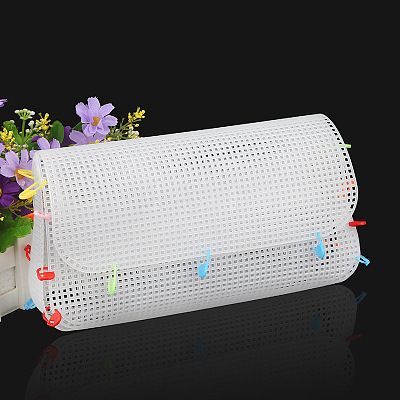 DIY Rectangle-shaped Plastic Mesh Canvas Sheet PURS-PW0001-603C-1