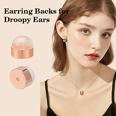 32Pcs Brass Ear Nuts KK-ME0003-62RG-1