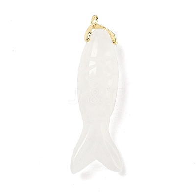 Natural Quartz Crystal Carved Pendants G-P599-08G-02-1
