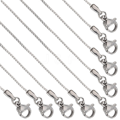 12Pcs 304 Stainless Steel Serpentine Chain Necklaces Set for Men Women NJEW-SC0001-26-1