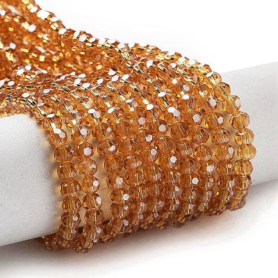 Electroplate Transparent Glass Beads Strands LS-EGLA-A035-T3mm-A17-1