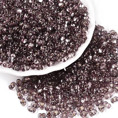 Baking Paint Transparent Glass Seed Beads SEED-N006-05M-1