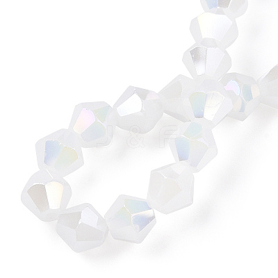 Imitation Jade Electroplate Glass Beads Strands EGLA-A039-J6mm-B06-1