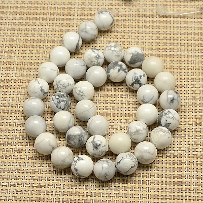 Natural Howlite Beads Strands G-I107-10mm-1