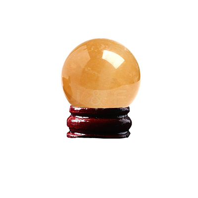 Natural Topaz Jade Ball Display Decorations G-PW0007-007D-1