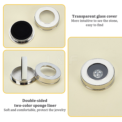 Alloy Loose Diamnond Gemstone Display Boxes CON-WH0092-88A-P-1