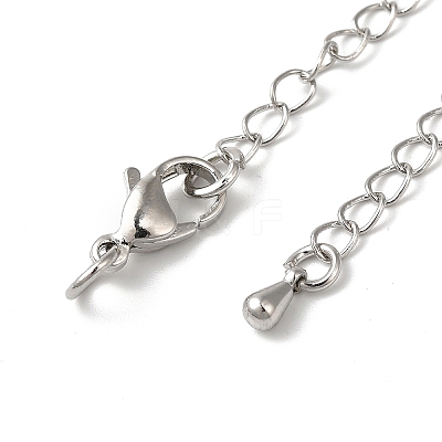 Rack Plating Brass Ends with Chain and Clasps KK-F873-01P-01-1