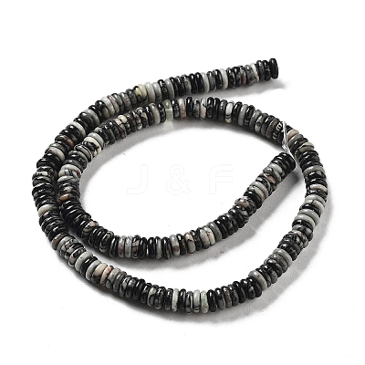 Natural Black Netstone Beads Strands G-G084-A09-01-1