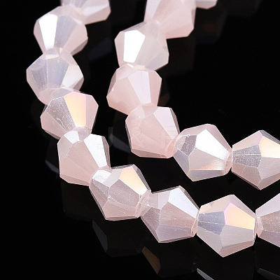 Imitation Jade Electroplate Glass Beads Strands EGLA-A039-J6mm-B07-1