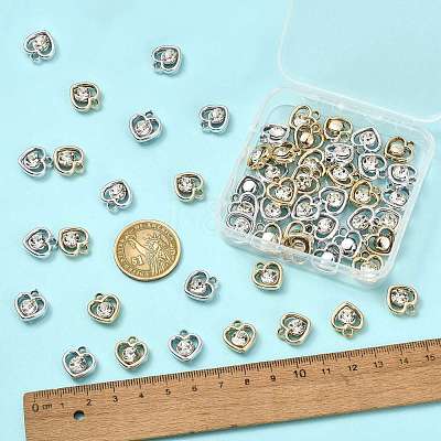 52Pcs 2 Colors UV Plating Acrylic Charms PACR-FS0001-11-1