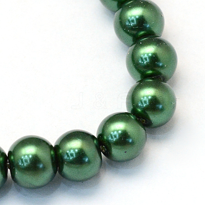 Baking Paint Pearlized Glass Pearl Round Bead Strands HY-Q003-12mm-75-1