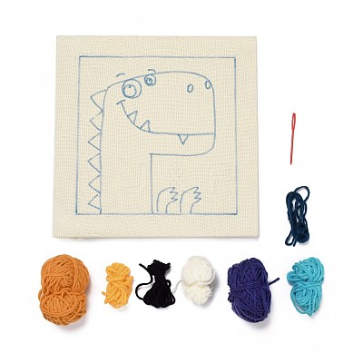 Dinosaur Punch Embroidery Supplies Kit DIY-H155-14-1