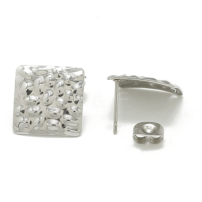 Non-Tarnish 304 Stainless Steel Stud Earring Findings X-STAS-Q225-01A-1