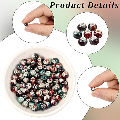 120Pcs Handmade Porcelain Beads PORC-LT0001-13A-1