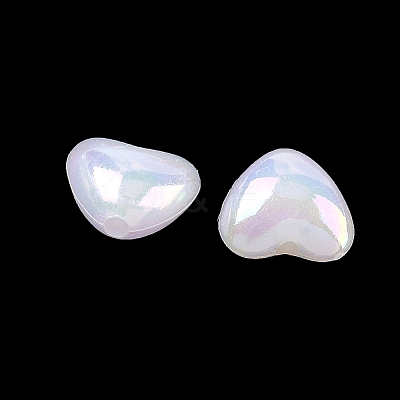Plating Opaque Acrylic Imitation Shell Beads OACR-P039-07A-1