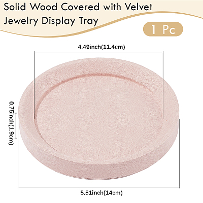 Solid Wood Covered with Velvet Jewelry Display Trays for Earrings Rings Necklaces Bracelets AJEW-WH20075-003A-1