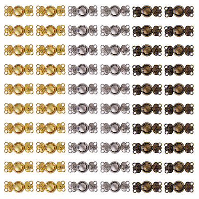 60Pcs 3 Colors Alloy Snap Lock Clasps FIND-GL0002-01-1