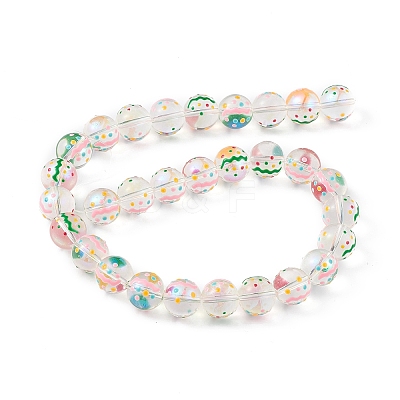 Transparent Glass Beads Strands LAMP-F029-01H-1