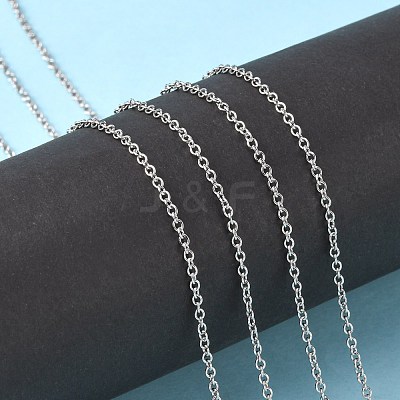 Non-Tarnish 3.28 Feet 304 Stainless Steel Cable Chains X-CHS-R003-0.5mm-1