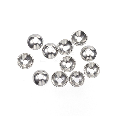 Non-Tarnish 201 Stainless Steel Bead Caps X-STAS-F040-20F-P-1
