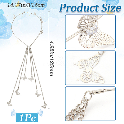 Zinc Alloy Rhinestone Hair Bands OHAR-WH20007-01A-P-1