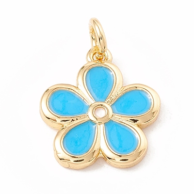 Brass Enamel Pendants KK-P217-02G-1