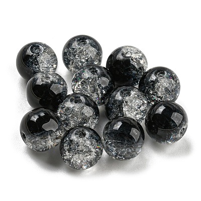 Transparent Crackle Glass Beads GLAA-L046-01A-19-1