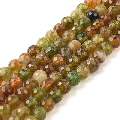 Natural Yellow Green Tourmaline Beads Strands G-Z106-A06-6mm-1