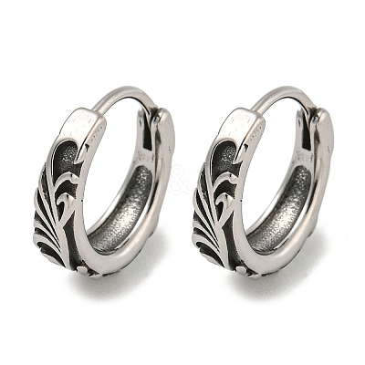 316 Surgical Stainless Steel Hoop Earrings EJEW-D096-23P-AS-1