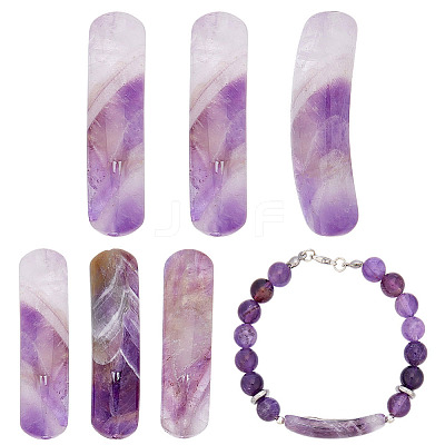 6Pcs Natural Fluorite Connector Charms G-AR0006-27C-1