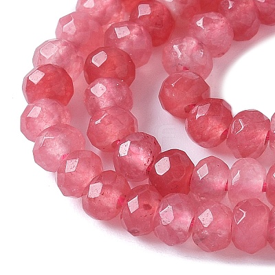 Dyed Natural Malaysia Jade Rondelle Beads Strands X-G-E316-2x4mm-62-1