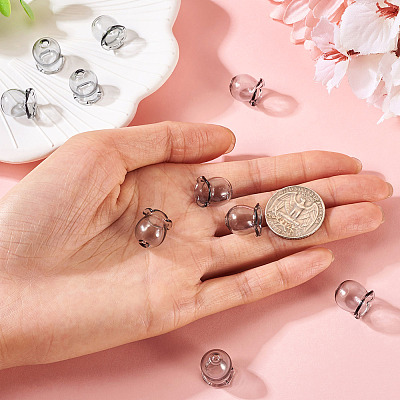 10Pcs Glass Bead Caps for Wind Chimes Making GLAA-BY0001-05A-1